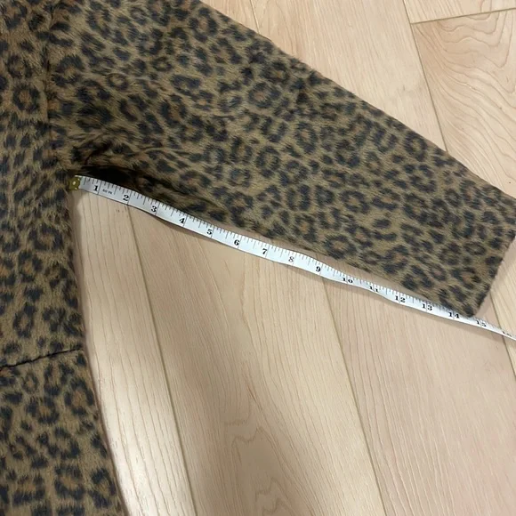 Old Navy Long-Line Cardigan Coat, Leopard, sz XS - Picture 13 of 13